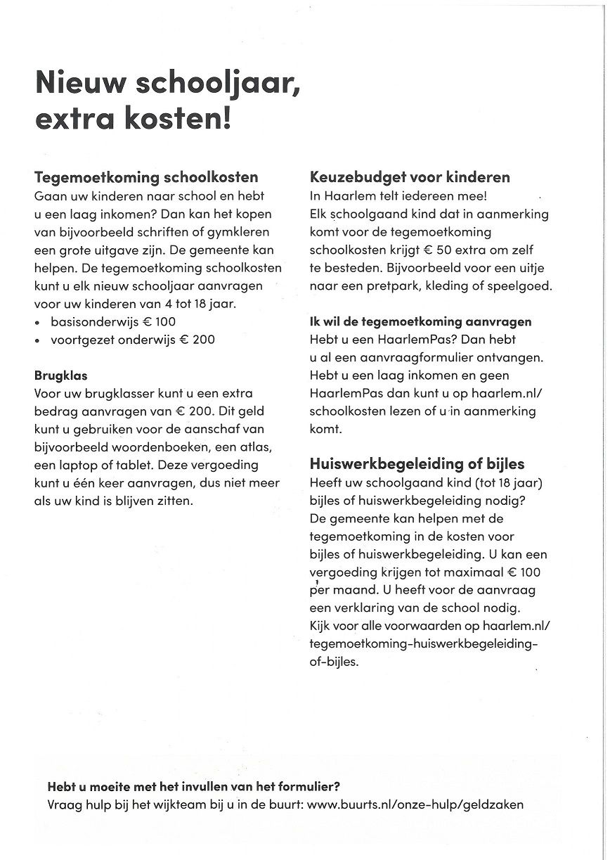 Afbeelding schoolkosten en weinig geld - 02